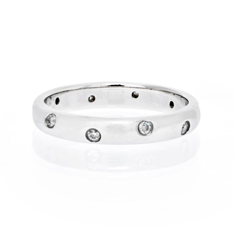 Tiffany & Co. Platinum 0.22cts Etoile Wedding Band