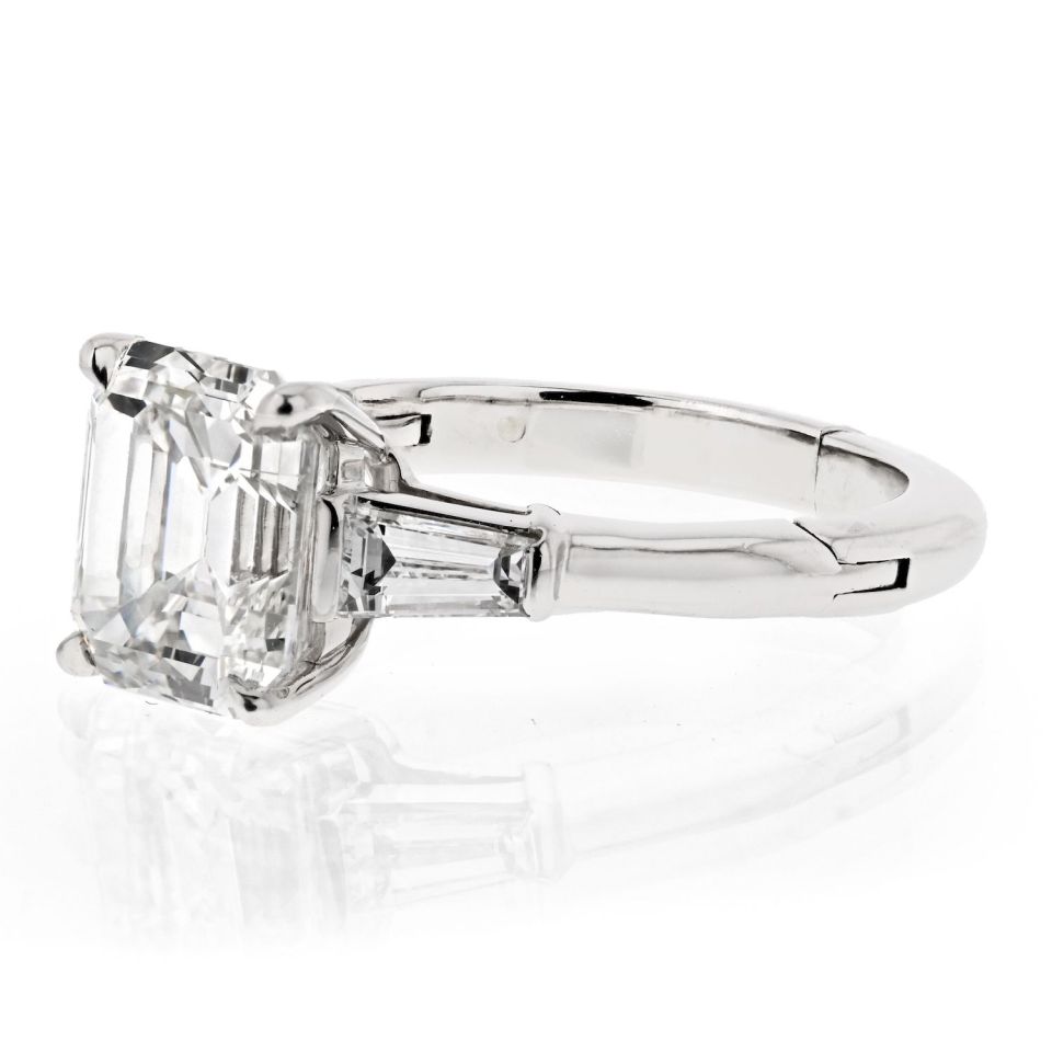Tiffany & Co. 3.56ct Emerald Cut G color VS1 clarity GIA Engagement Ring