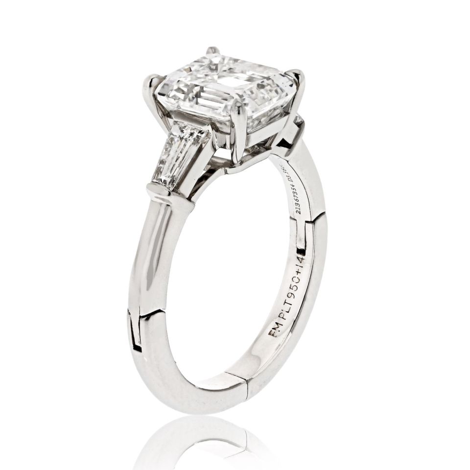 Tiffany & Co. 3.56ct Emerald Cut G color VS1 clarity GIA Engagement Ring