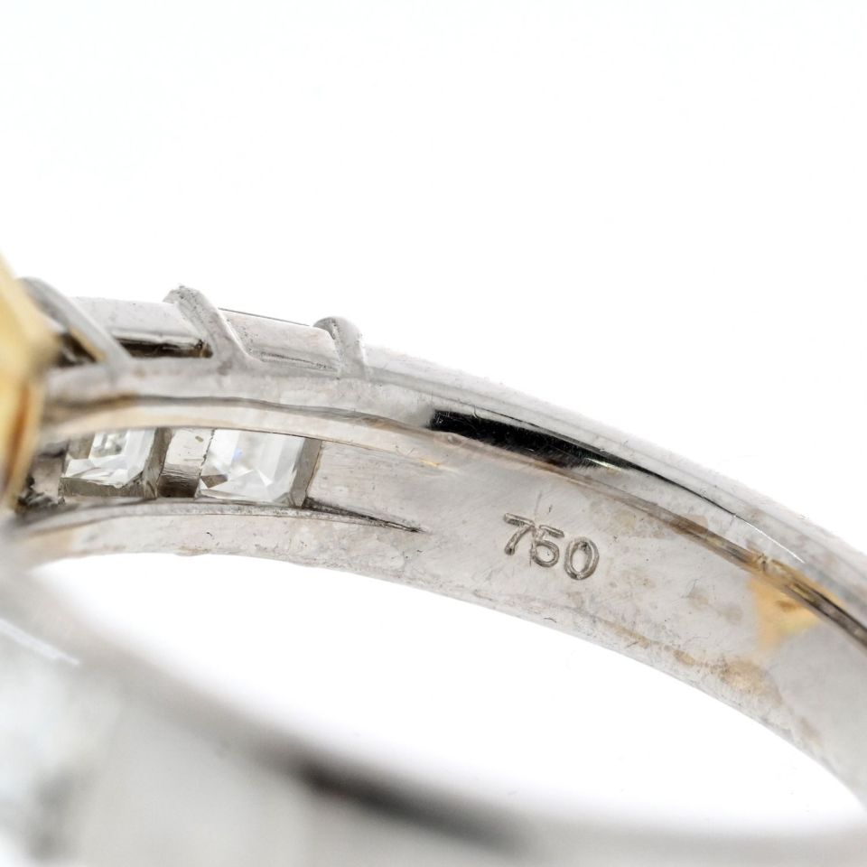 4 carat Pear Shape Diamond Fancy Yellow GIA Ring