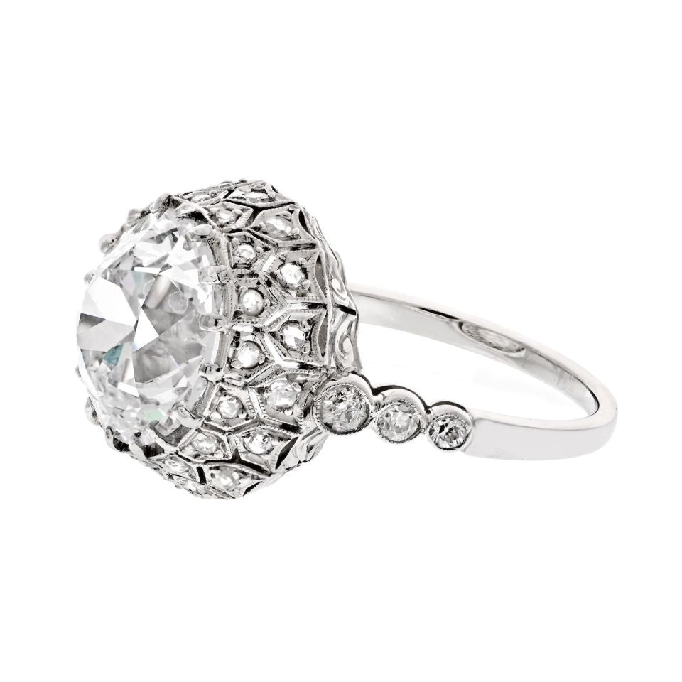 5 carat Old European Cut Diamond K/VS2 GIA Antique 5.00ct K VS2 Old European Cut Diamond Ring