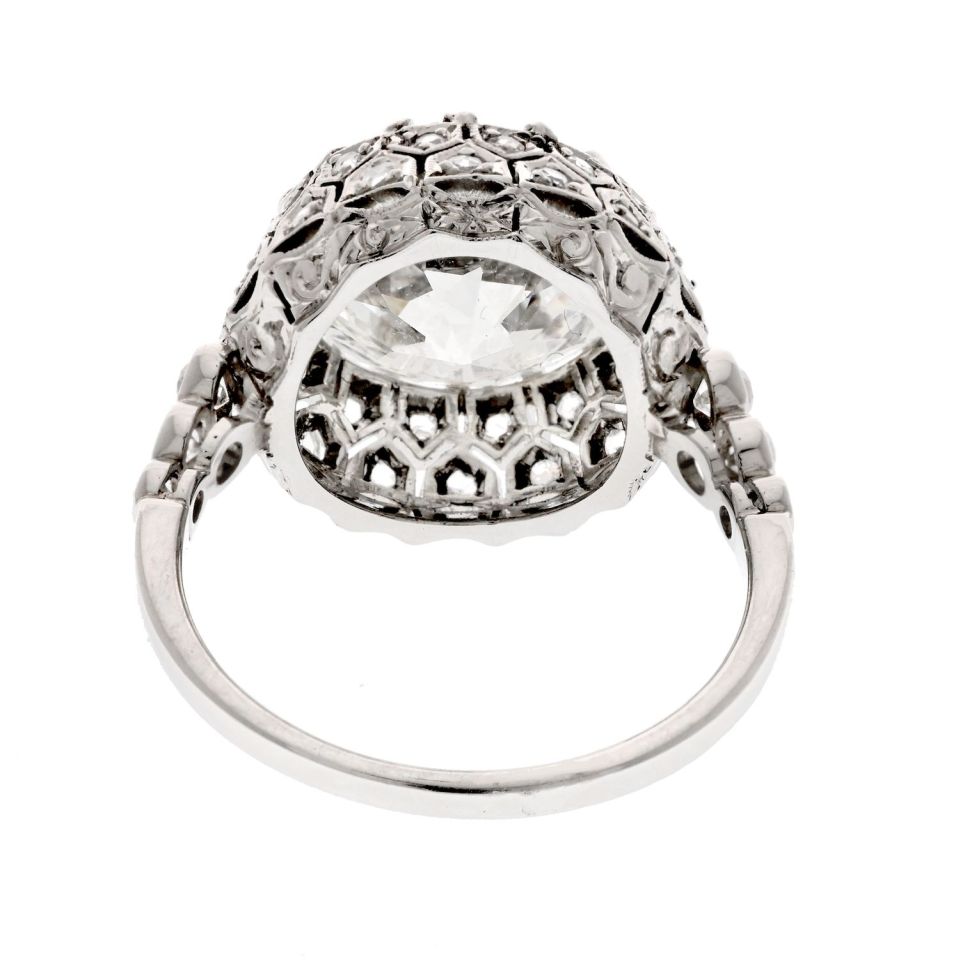 5 carat Old European Cut Diamond K/VS2 GIA Antique 5.00ct K VS2 Old European Cut Diamond Ring