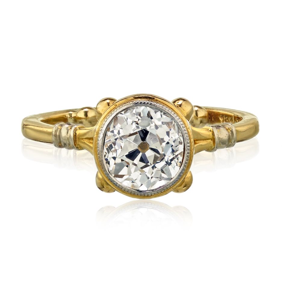 1.22 carat Old European Cut Diamond H/VS2 GIA Ring