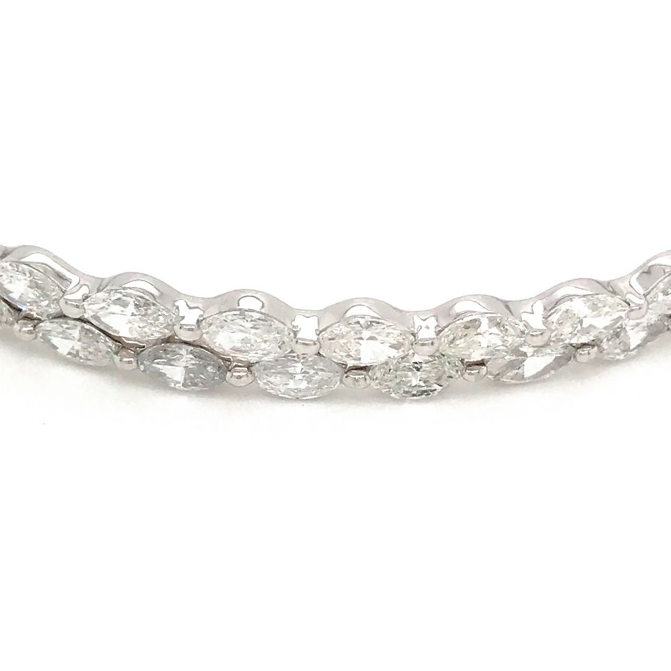 18K White Gold Diamond Hoop 10.00cttw Earrings