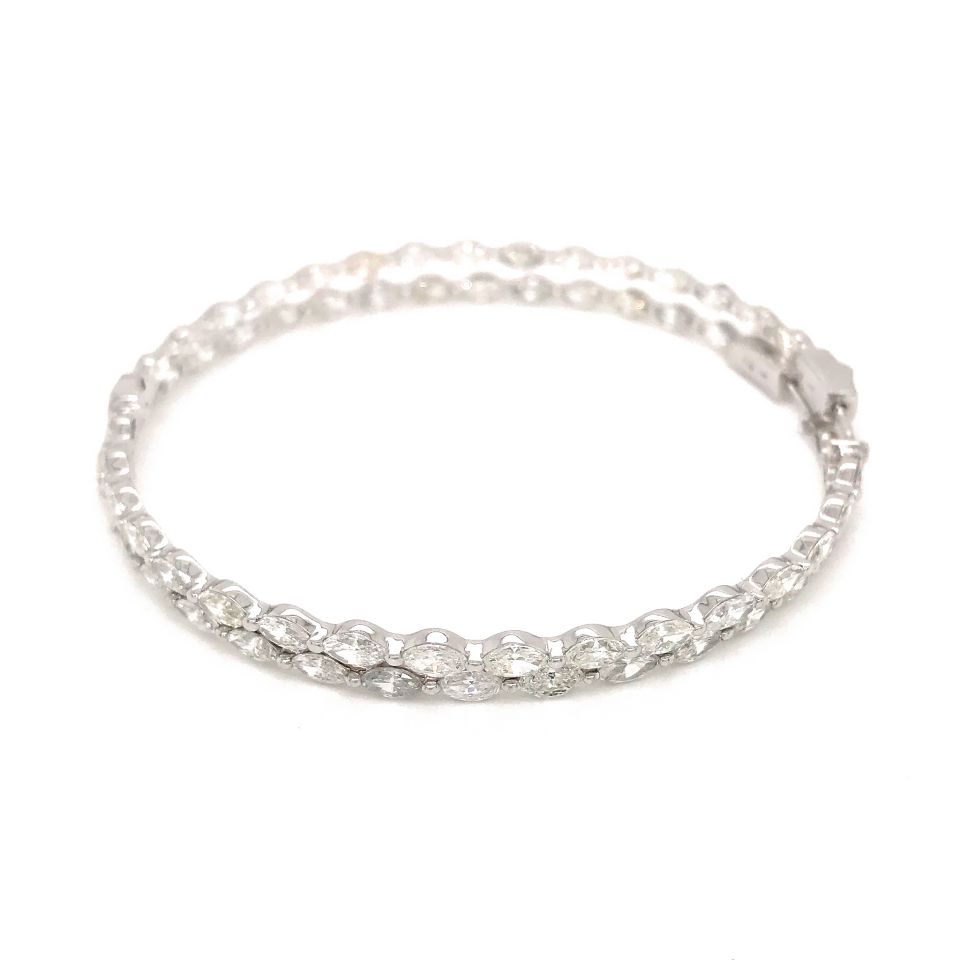 18K White Gold Diamond Hoop 10.00cttw Earrings