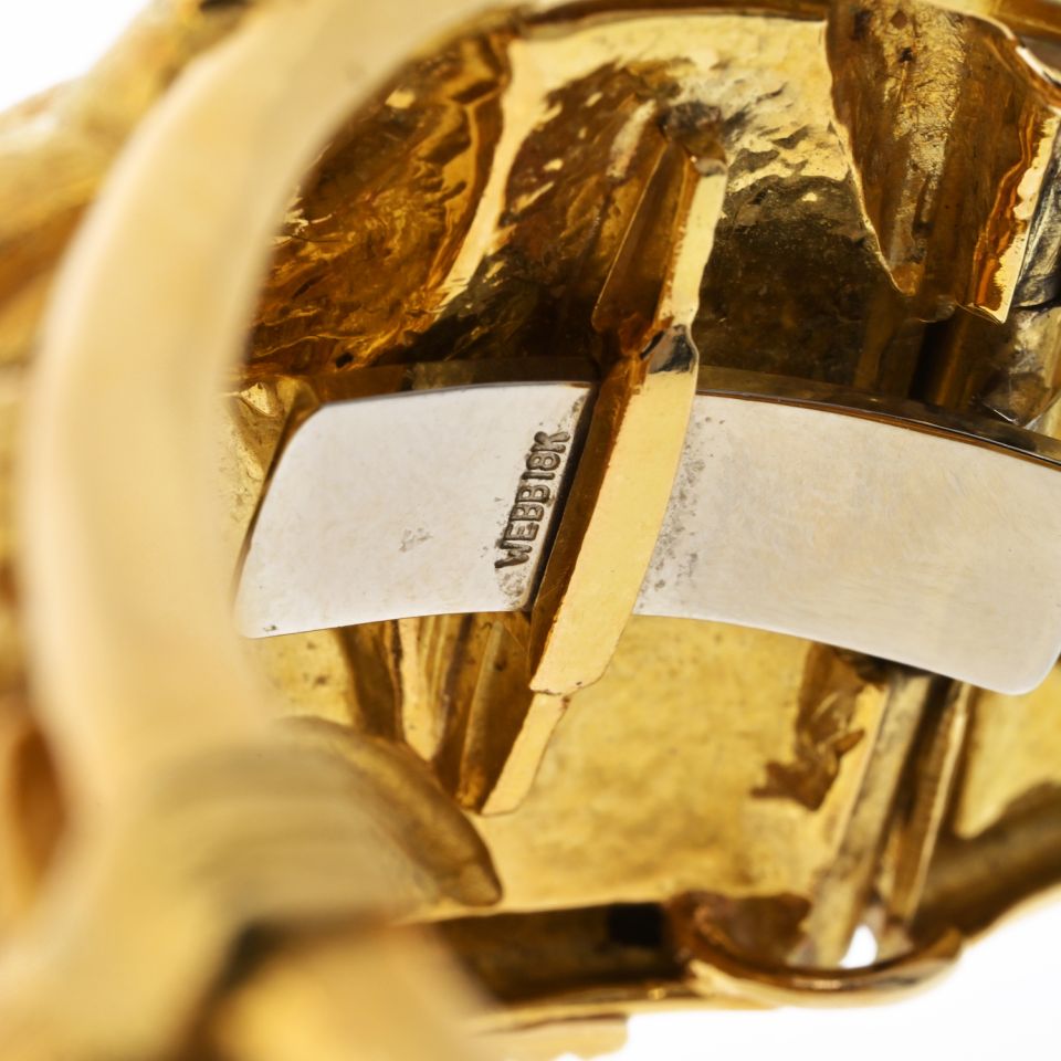 David Webb Platinum & 18K Yellow Gold Apes Bracelet