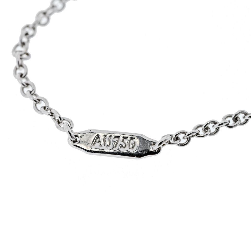 Tiffany & Co. 18K White Gold Diamond Petals Key Pendant