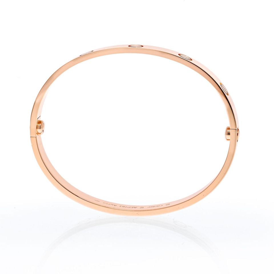 Cartier Love 18K Rose Gold Love Bracelet SZ 17 Bracelet