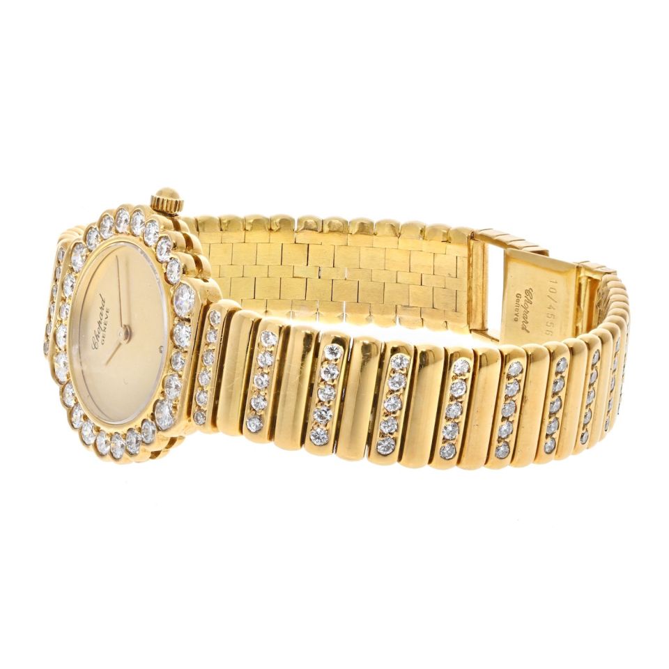 Chopard 18K Yellow Gold Diamond Vintage Cocktail Watch
