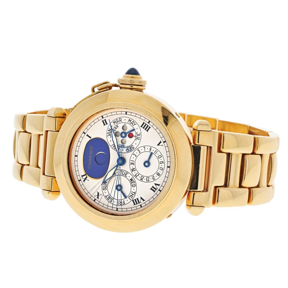 Cartier Pasha 18K Yellow Gold Pasha 38mm Perpetual Calendar 38mm Automatic Watch