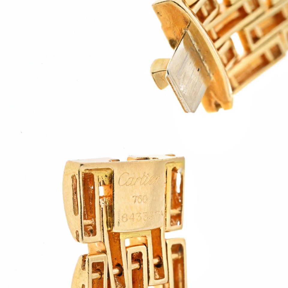 Cartier 18K Yellow Gold Walking Elephant Maillon Necklace