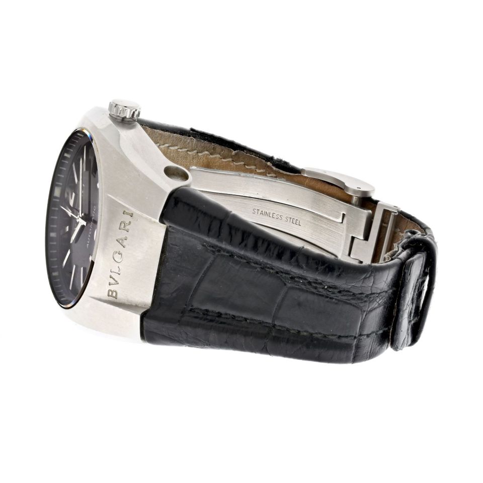 Bvlgari Stainless Steel Ergon Automatic Black Dial Watch