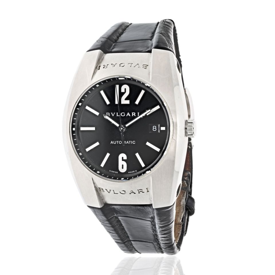 Bvlgari Stainless Steel Ergon Automatic Black Dial Watch