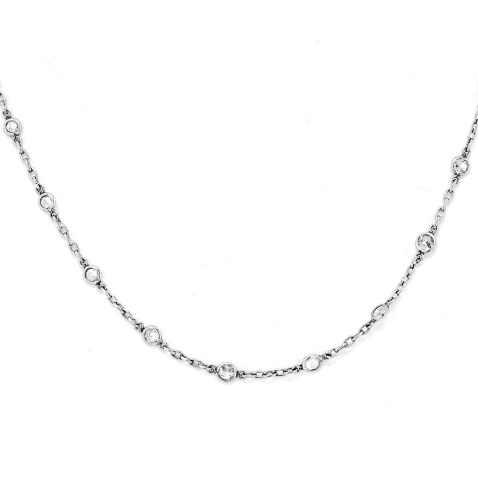 Platinum Diamond By The Yard 2.85cttw Necklace