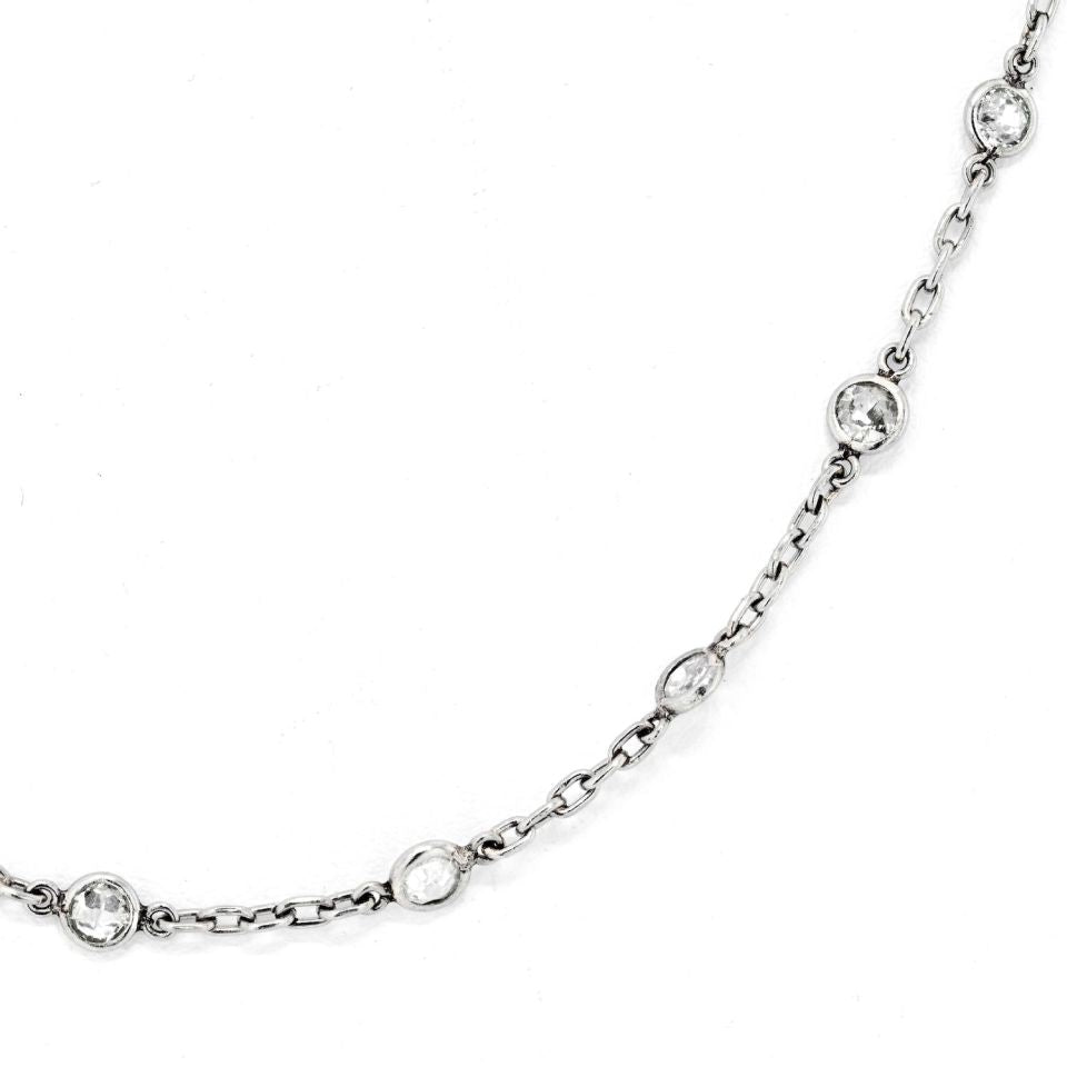 Platinum Diamond By The Yard 2.85cttw Necklace