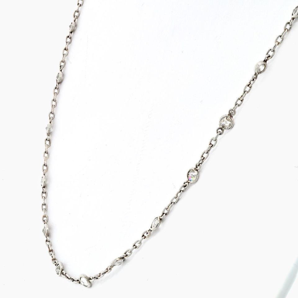Platinum Diamond By The Yard 2.85cttw Necklace