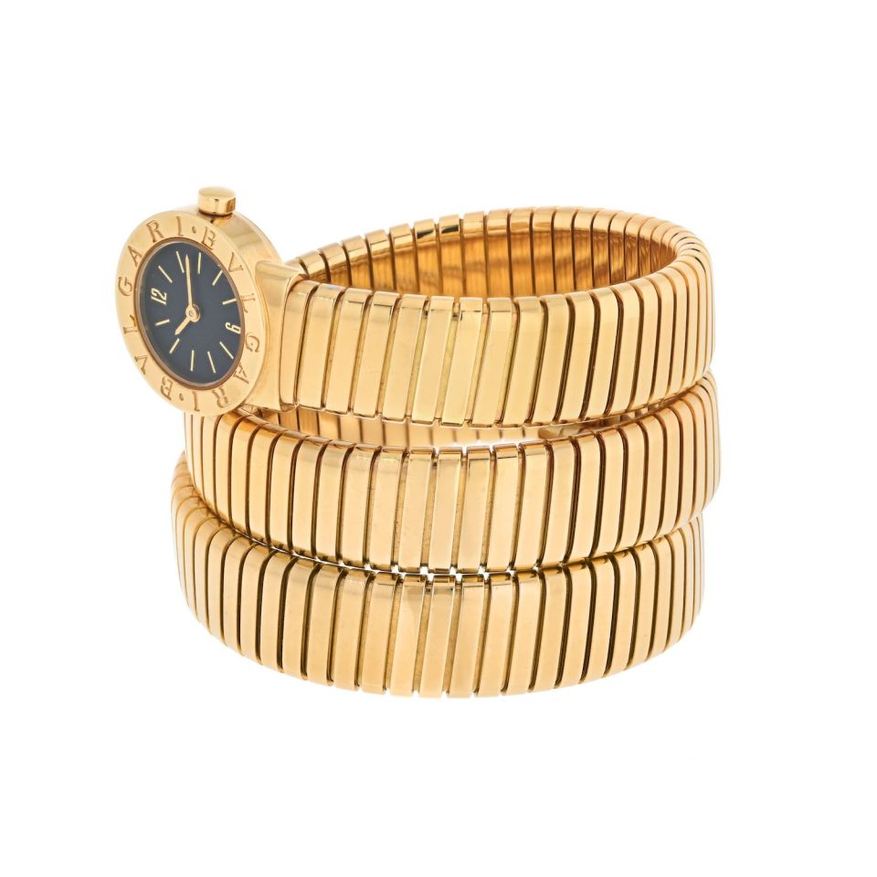 Bvlgari Tubogas 18K Yellow Gold B19 Watch