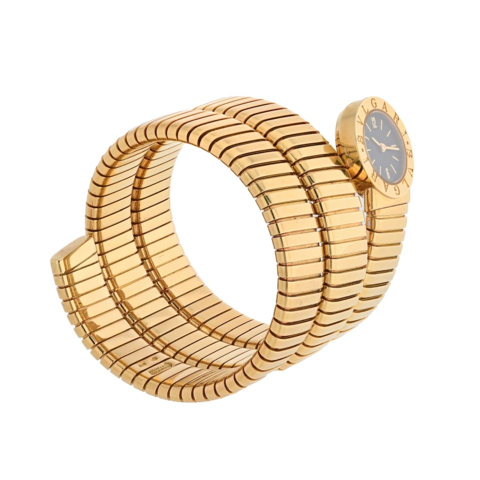 Bvlgari Tubogas 18K Yellow Gold B19 Watch