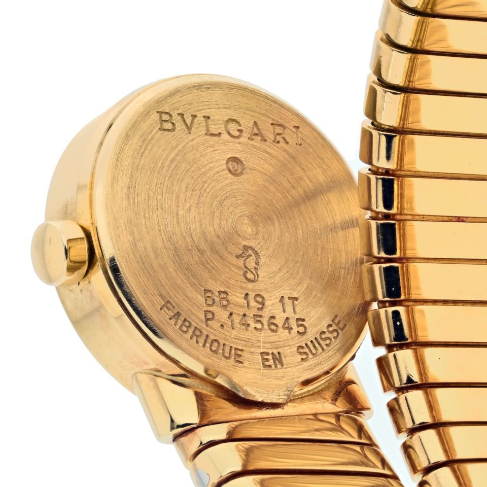 Bvlgari Tubogas 18K Yellow Gold B19 Watch