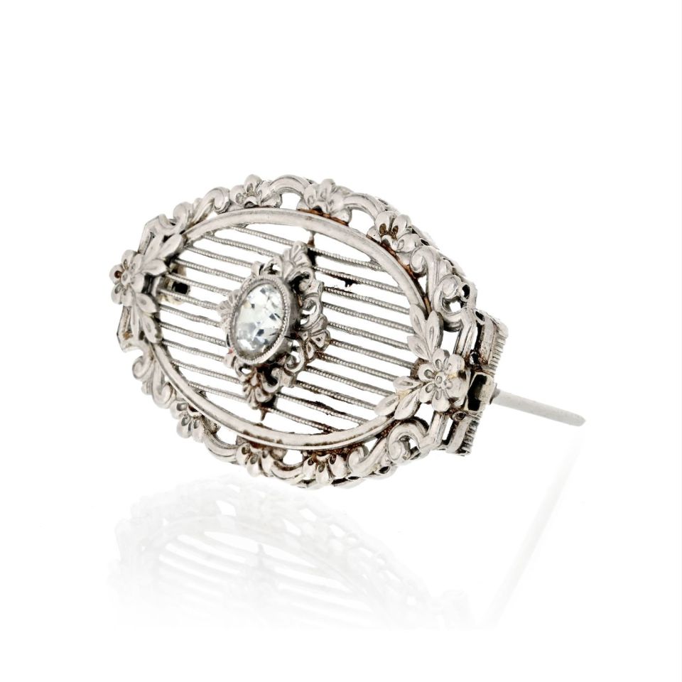 Antique Platinum Antique Diamond Brooch
