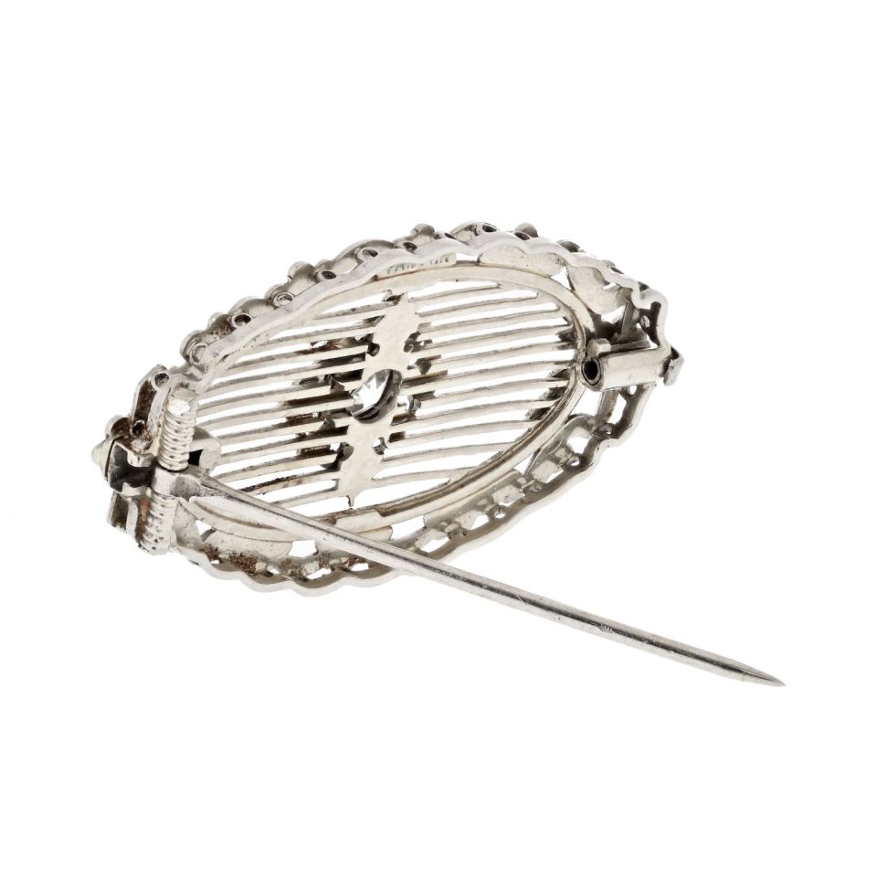Antique Platinum Antique Diamond Brooch