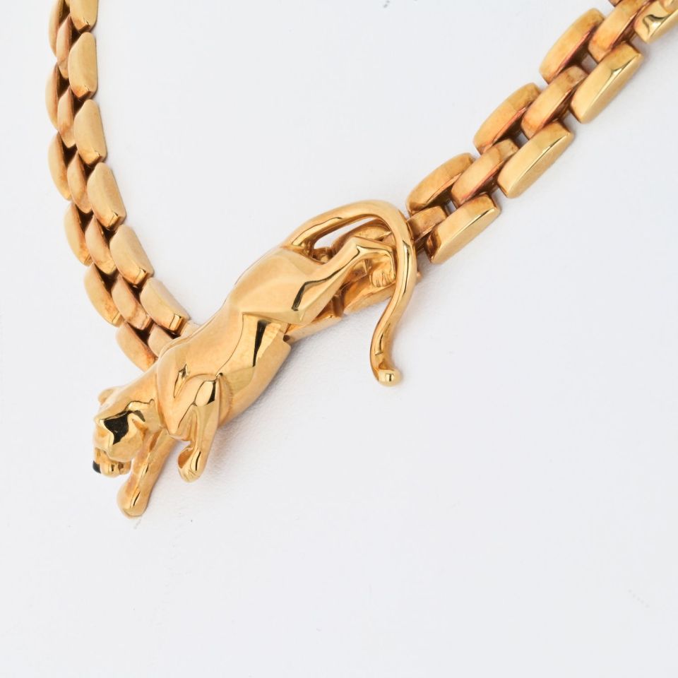 Cartier 18K Yellow Gold Panthere Maillon Link Necklace
