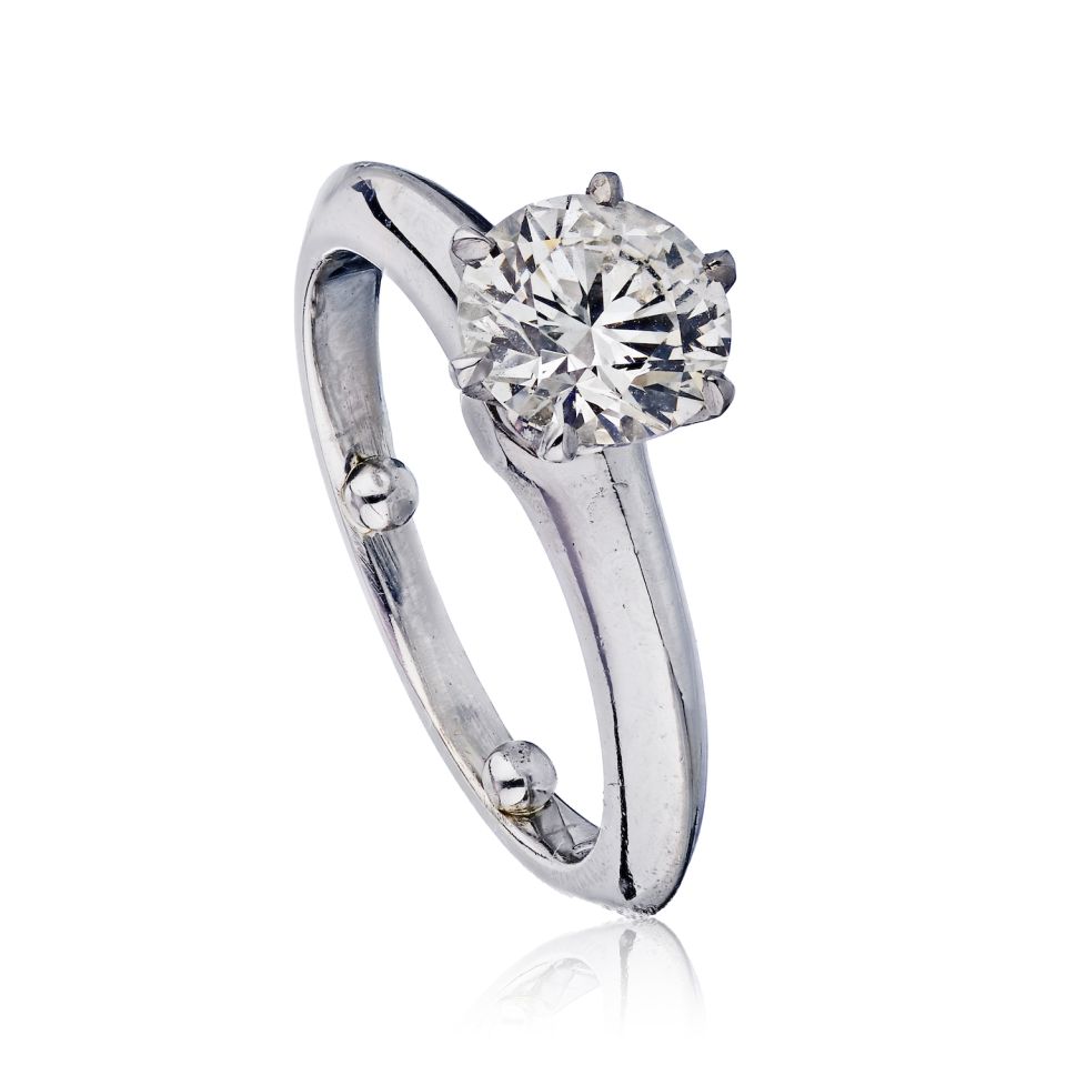 Tiffany & Co. 1.09 carat Round Diamond D/SI1 GIA Ring