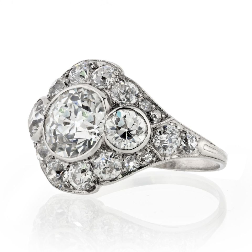 1.74 carat Old European Cut Diamond H/VS2 GIA 1.74ct Old European Ring