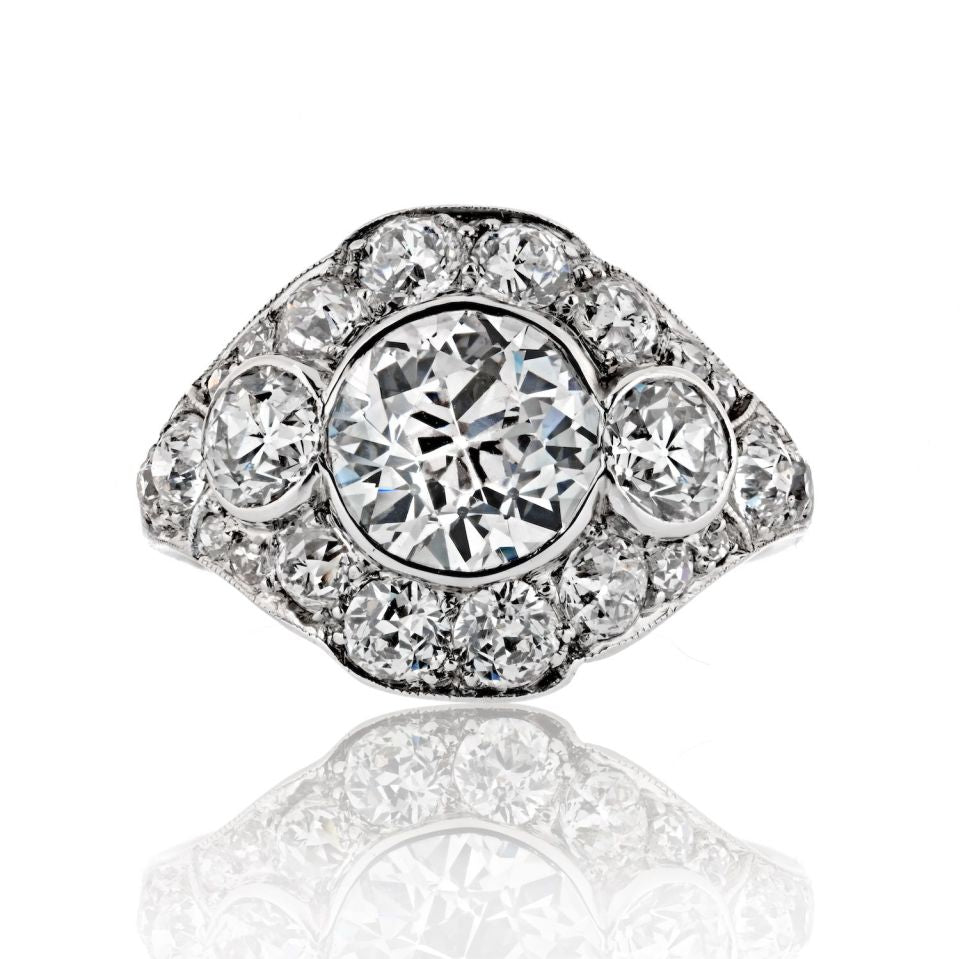 1.74 carat Old European Cut Diamond H/VS2 GIA 1.74ct Old European Ring