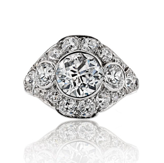 1.74 carat Old European Cut Diamond H/VS2 GIA 1.74ct Old European Ring