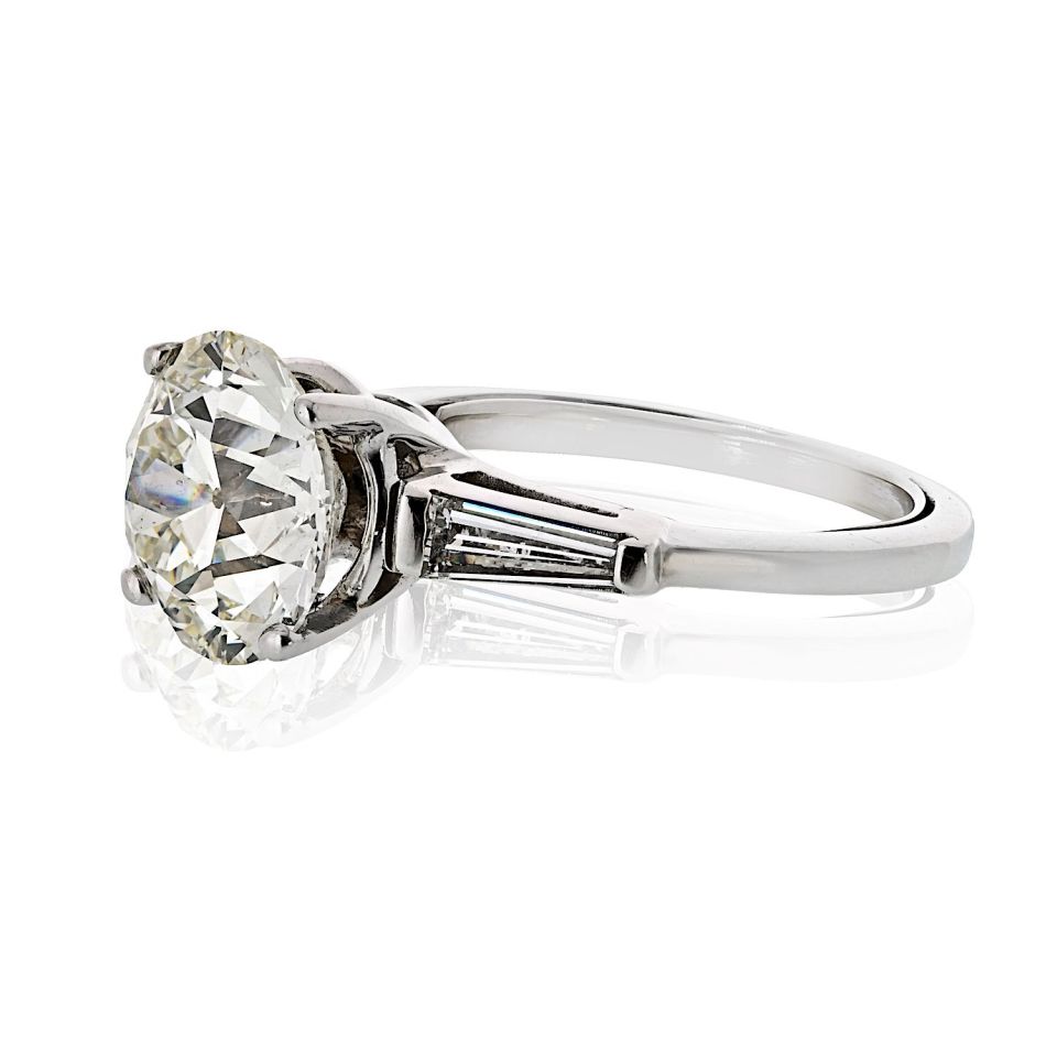 4 carat Old European Cut Diamond K/VVS2 GIA Engagement Ring