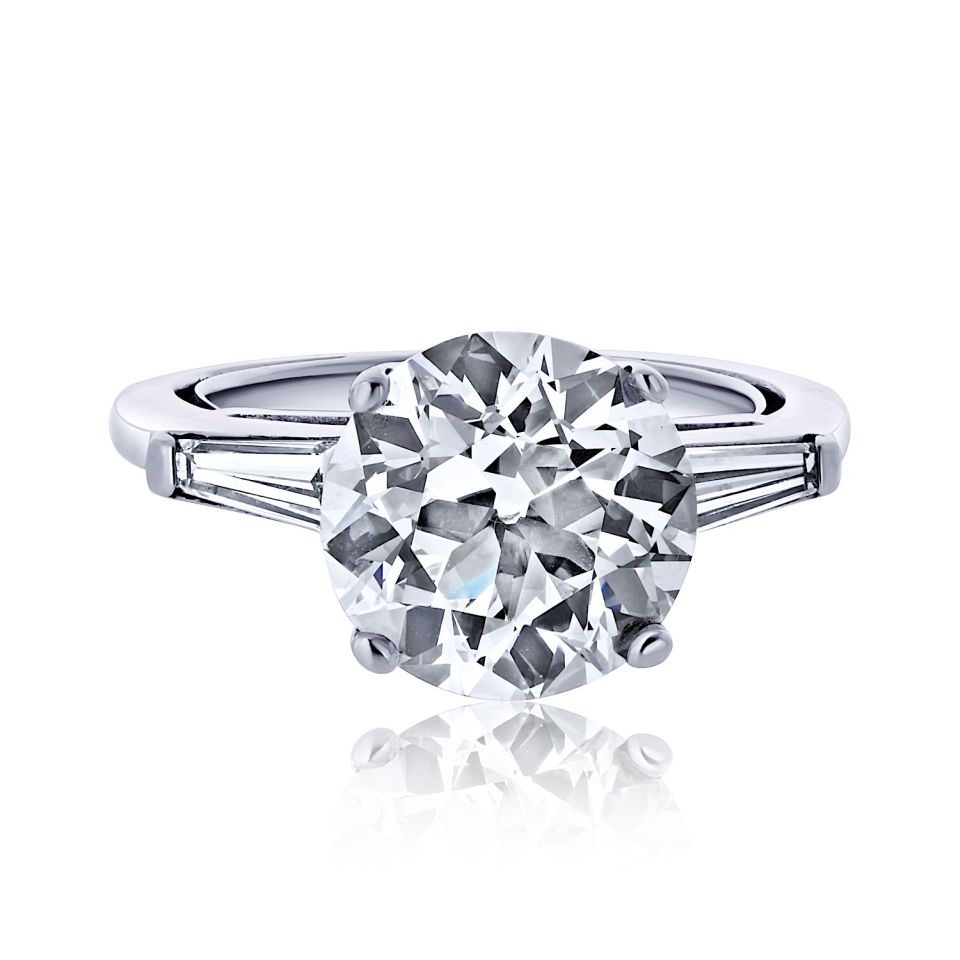 4 carat Old European Cut Diamond K/VVS2 GIA Engagement Ring