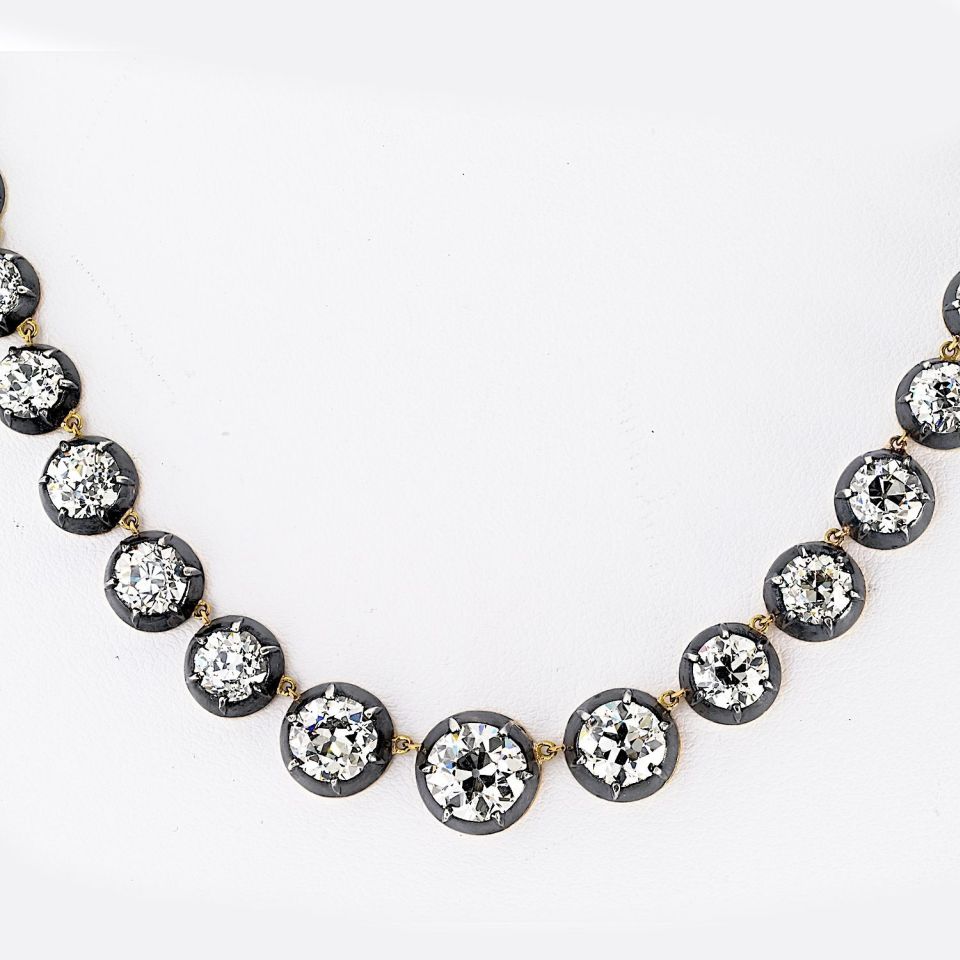 18K Yellow Gold & Silver 46.15cttw Necklace