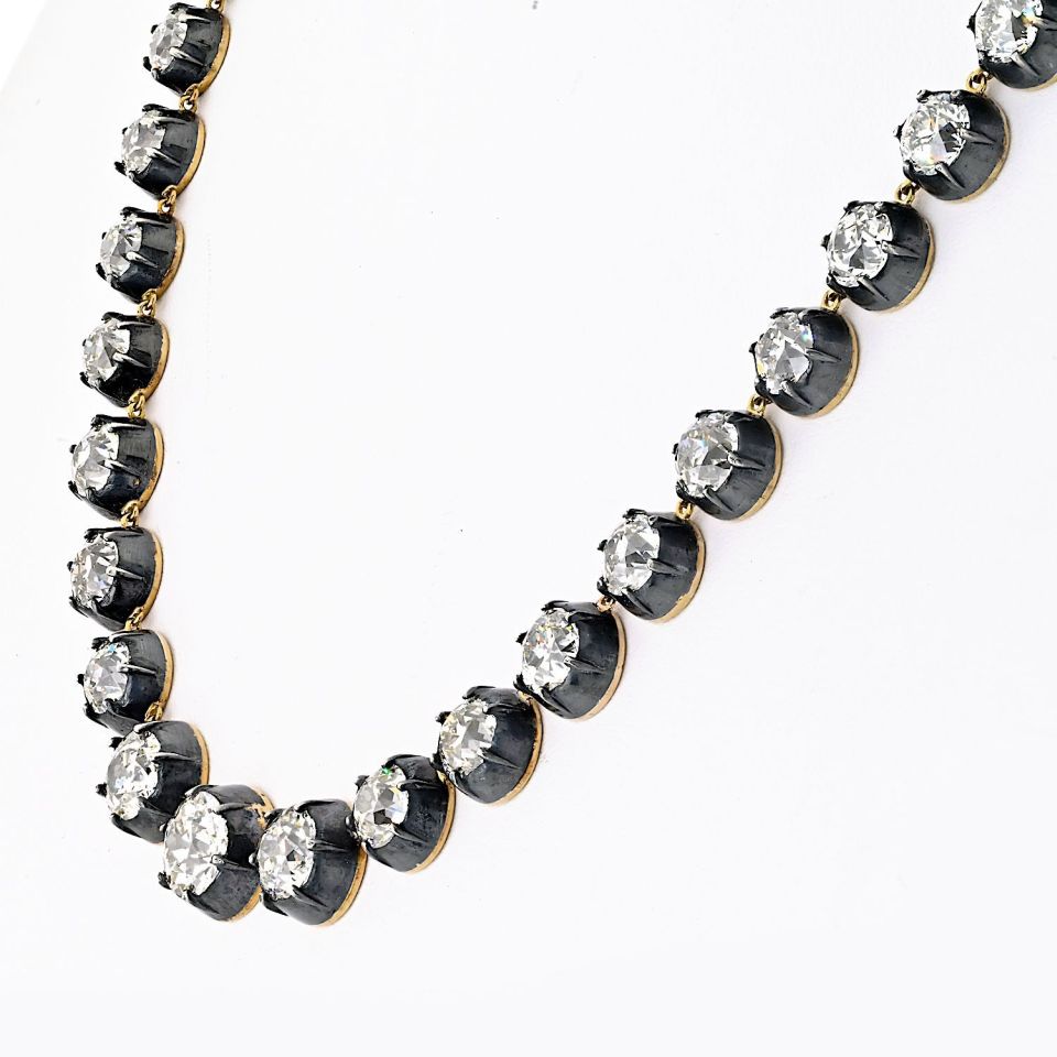 18K Yellow Gold & Silver 46.15cttw Necklace