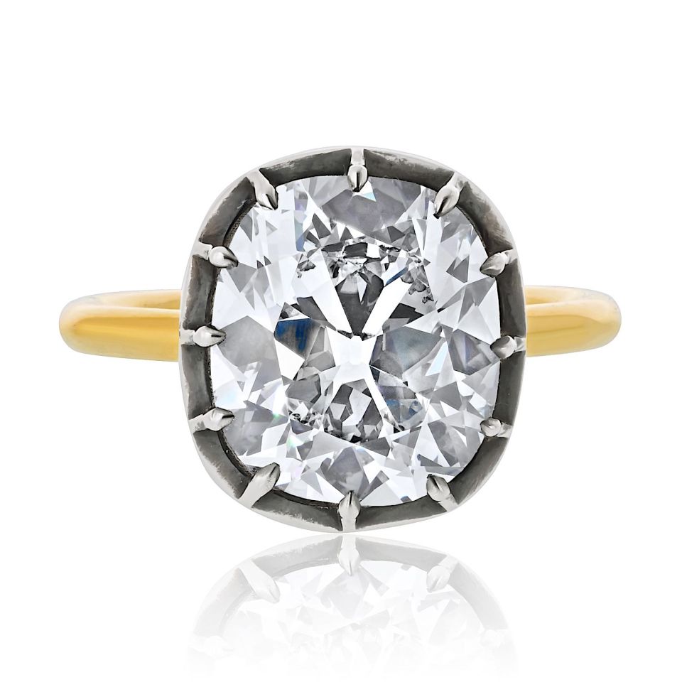5 carat Cushion Cut Diamond F/VS1 GIA Engagement Ring