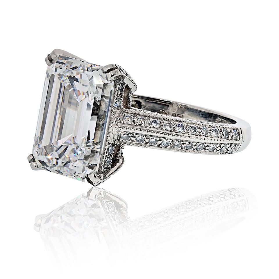5 carat Emerald Cut Diamond E/VS2 GIA Engagement Ring