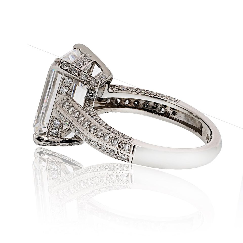 5 carat Emerald Cut Diamond E/VS2 GIA  Ring