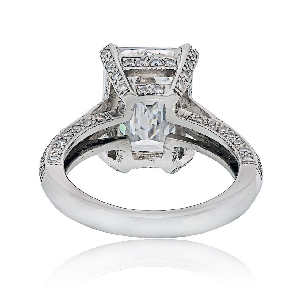 5 carat Emerald Cut Diamond E/VS2 GIA Engagement Ring