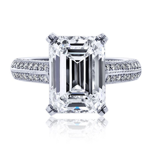 5 carat Emerald Cut Diamond E/VS2 GIA Engagement Ring