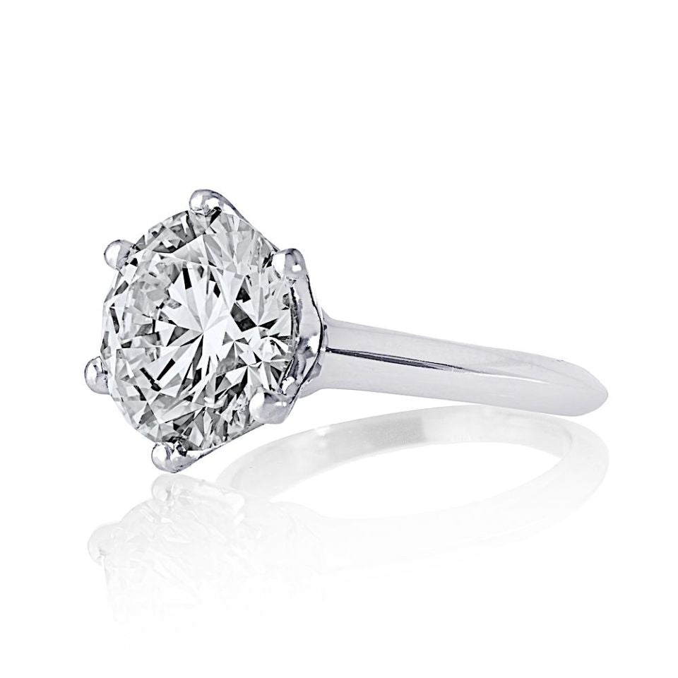 Tiffany & Co. 5 carat Round Diamond F/VS1 GIA Six Prong Classic Solitaire Ring