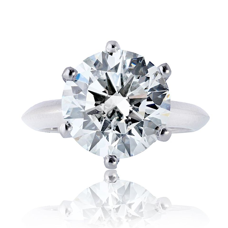 Tiffany & Co. 5 carat Round Diamond F/VS1 GIA Six Prong Classic Solitaire Ring