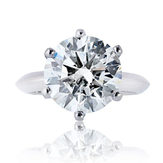 Tiffany & Co. 5 carat Round Diamond F/VS1 GIA Six Prong Classic Solitaire Ring