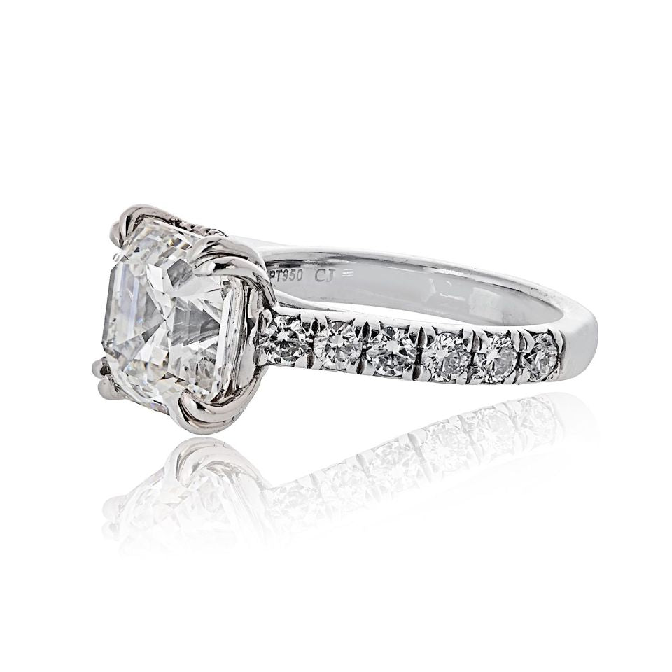 5 carat Emerald Cut Diamond H/SI1 GIA Engagement Ring