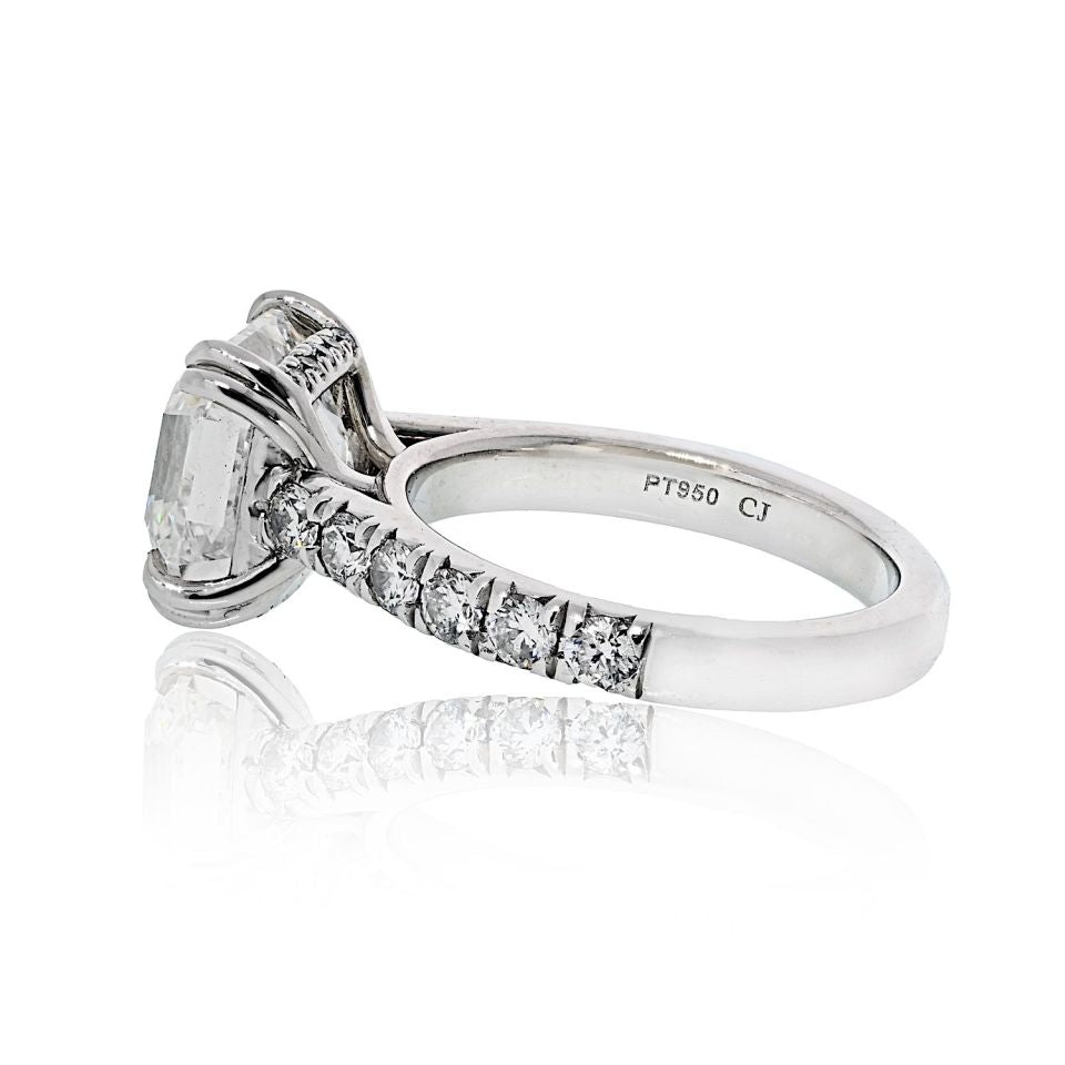 5 carat Emerald Cut Diamond H/SI1 GIA Engagement Ring