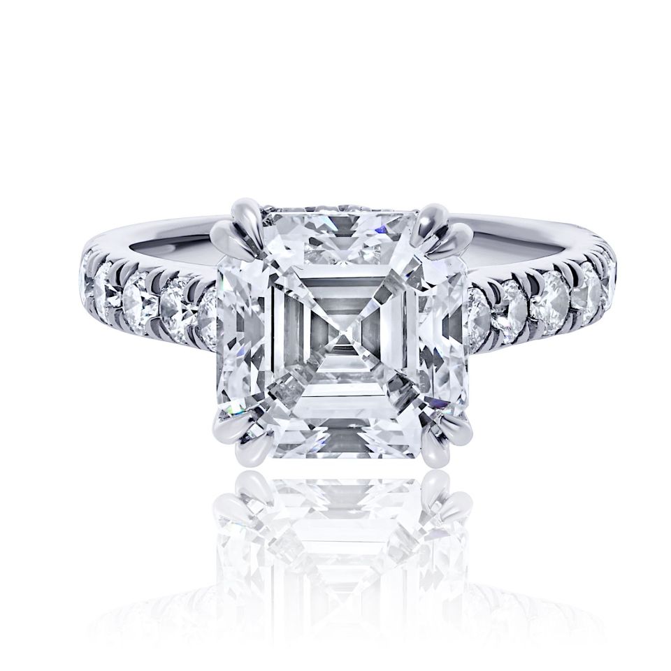5 carat Emerald Cut Diamond H/SI1 GIA Engagement Ring