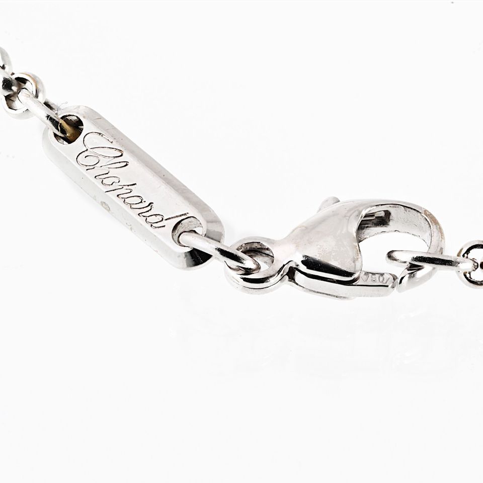 Chopard Happy Diamonds 18K White Gold 0.72cttw Diamond Love Word Necklace