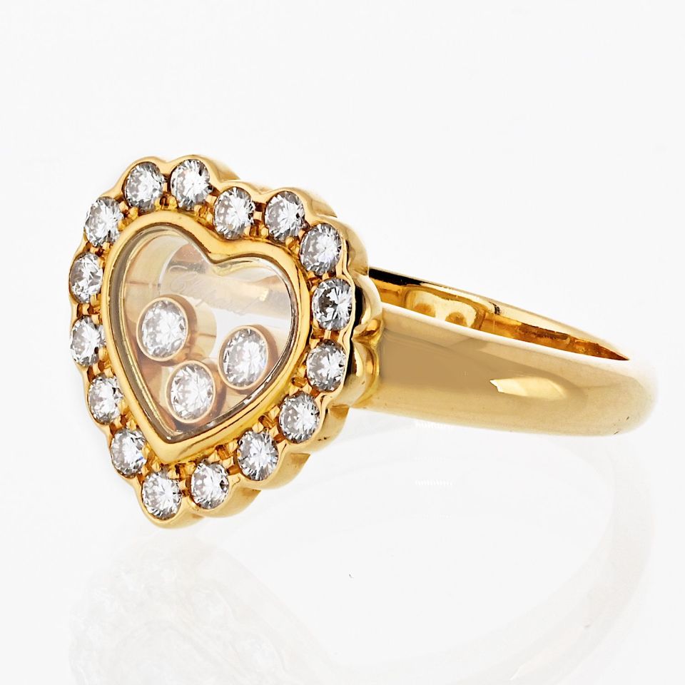 Chopard Happy Diamonds 18K Yellow Gold 0.47cttw Heart Diamond Ring