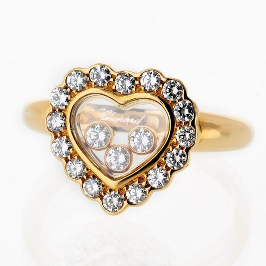 Chopard Happy Diamonds 18K Yellow Gold 0.47cttw Heart Diamond Ring