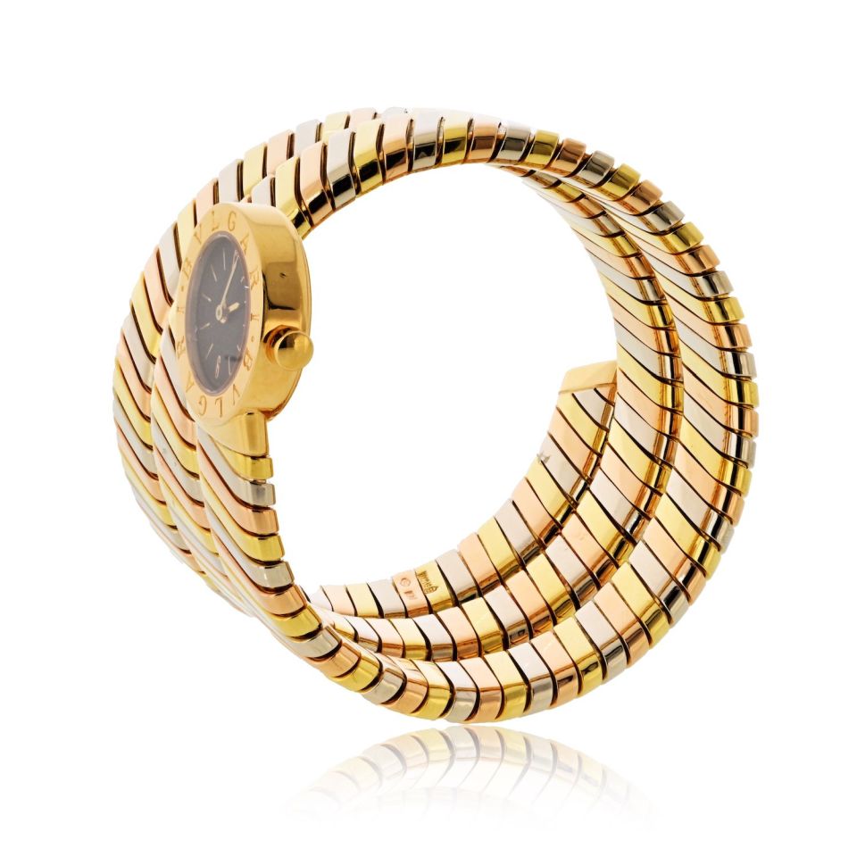 Bvlgari Tubogas 18K Tri Color Serpenti BB 19 1 T Watch