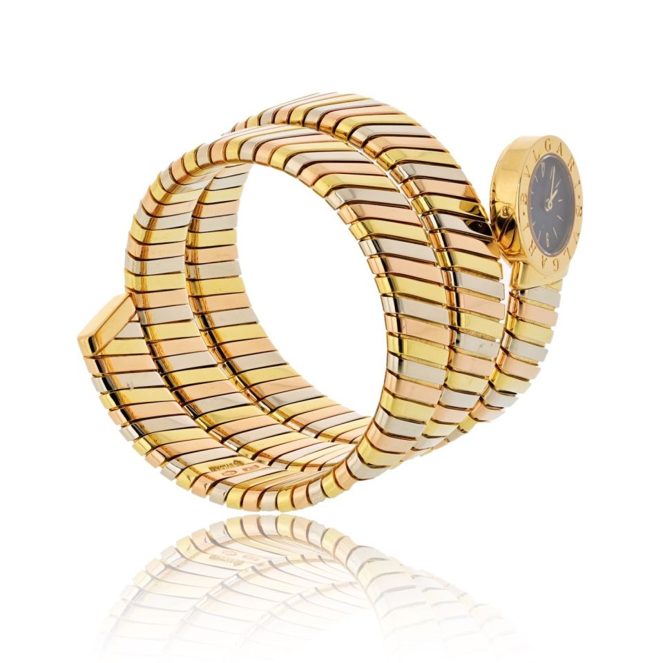 Bvlgari Tubogas 18K Tri Color Serpenti BB 19 1 T Watch